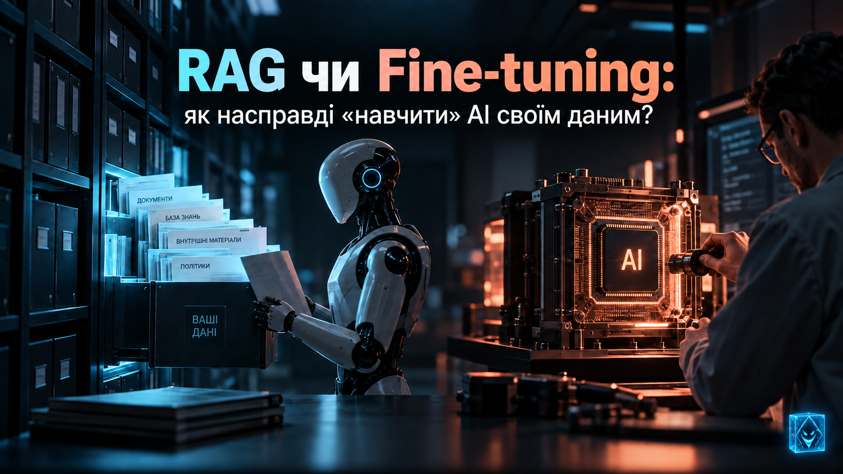 Обкладинка статті 005: RAG чи Fine-tuning