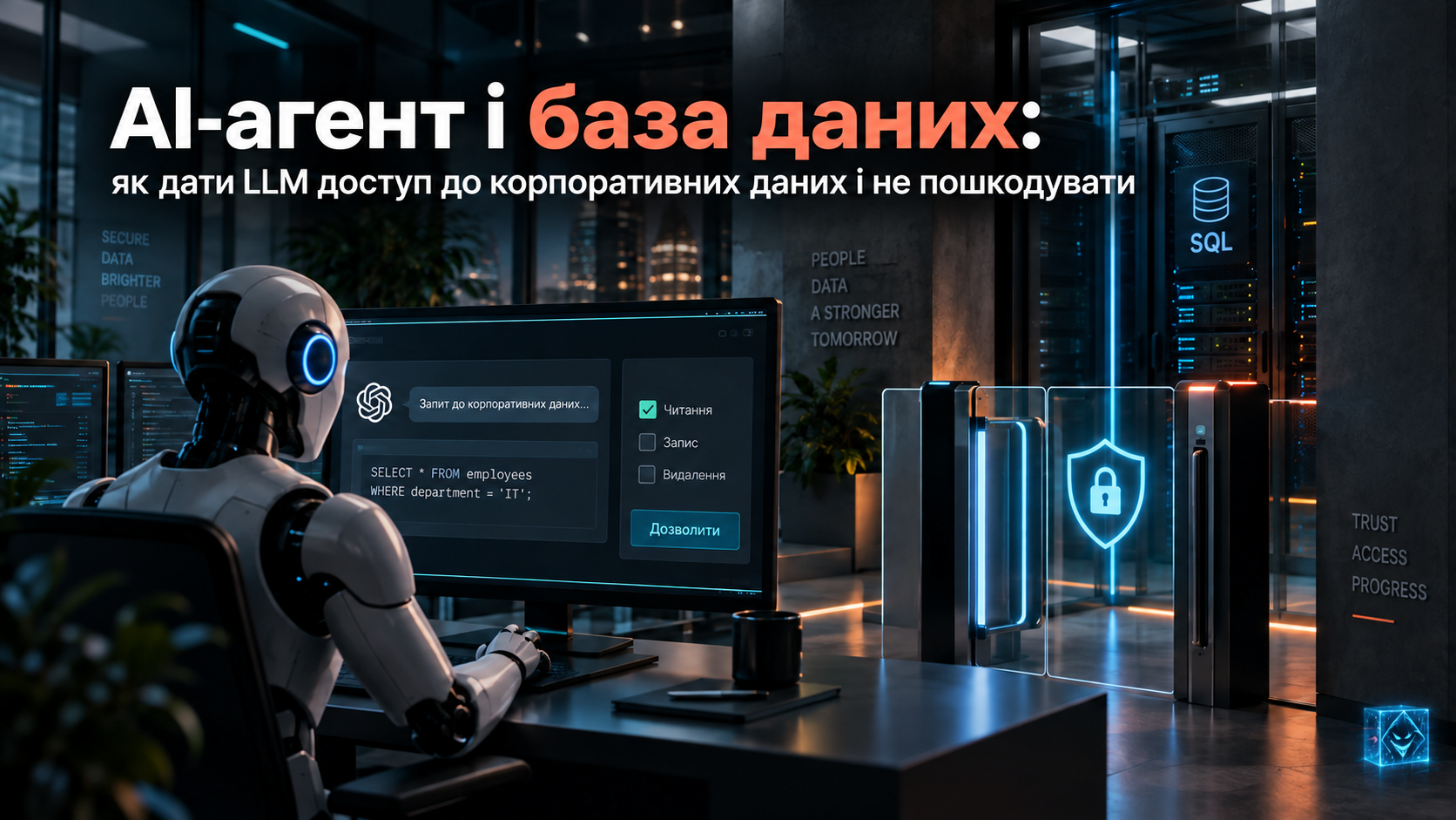 Обкладинка статті 015: AI-агент і база даних
